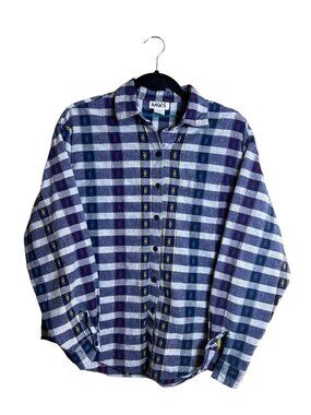 Trend Basics Plaid Shirt Southwestern 90s Vintage Large Flannel